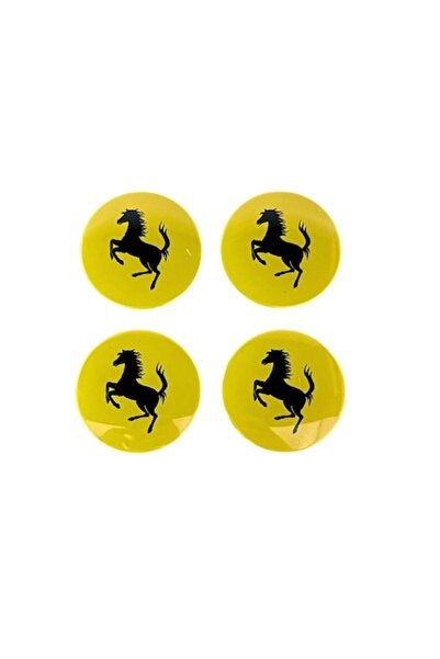 MAF Set 4 embleme Ferrari autocolante pentru capace de jante, Maf, 56mm