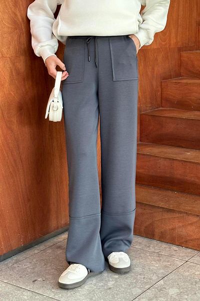 lamelif Wide leg sweatpants anthracite