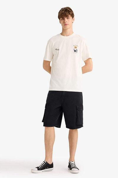 DeFacto Regular Fit Crew Neck Printed Short Sleeve T-Shirt F9497Ax25Hs