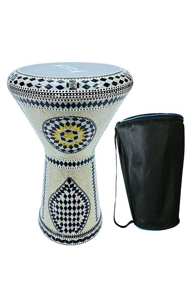 KARAZ MUSIC Egyptian decorated shell drum with case