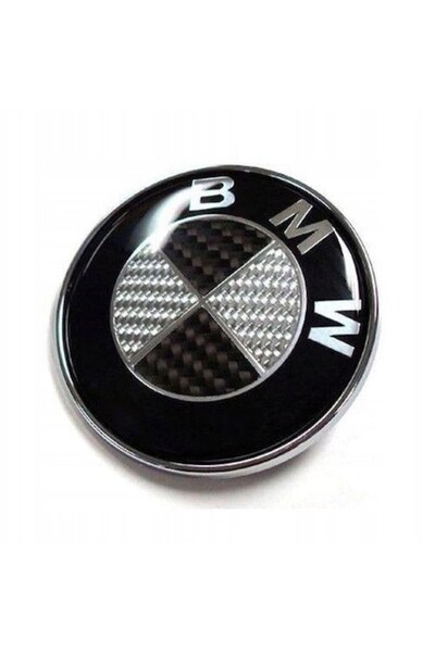 BMW Hood Trunk Badge 82mm Black