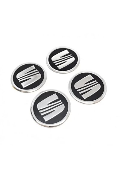 BLACK Autocolante pentru scaune + crom, autoadezive 56 mm