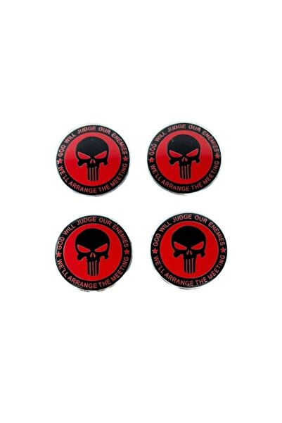 MAF Set 4 embleme, autocolante cu craniu, adeziv aluminiu 56mm pentru capace ...