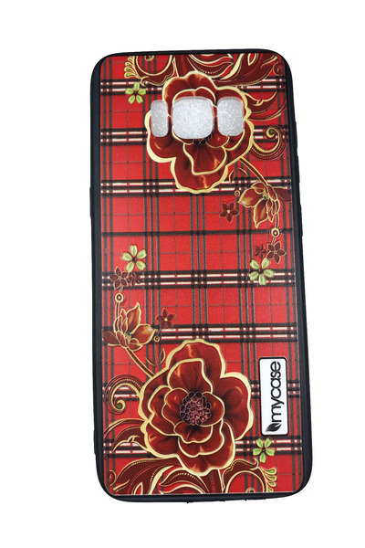 OEM Carcasă compatibilă cu Samsung S8, TPU și silicon, Design floral, Roșu