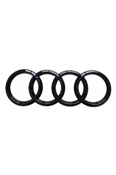 Audi Rear Emblem, black, 19.2 x 6.6 cm, mounted on tape