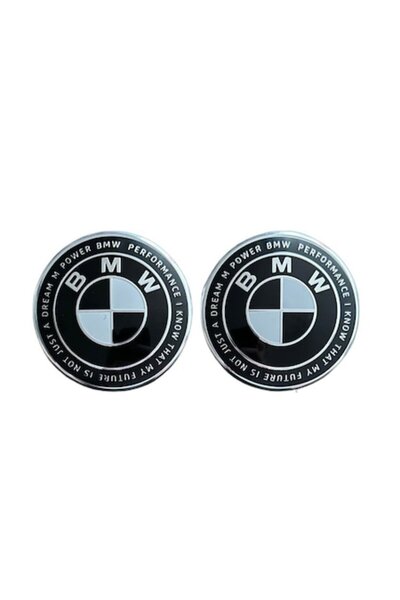 MAF Set doua Embleme BMW, montaj pe capota/portbagaj, 82mm si 74mm, editie an...
