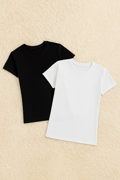 QKK Women's Modal Cotton Lycra Half Sleeve 2 Pack Tank Top T-Shirt Q6K6K1T5Ka