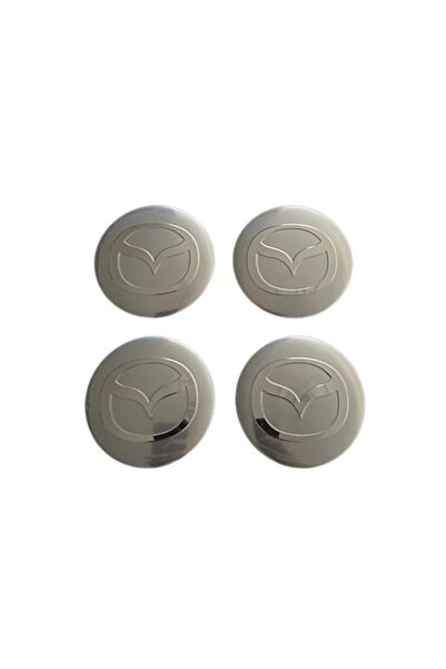 MAF Set 4 embleme stickere abtibild Mazda argintii din tabla (aluminiu) autoa...