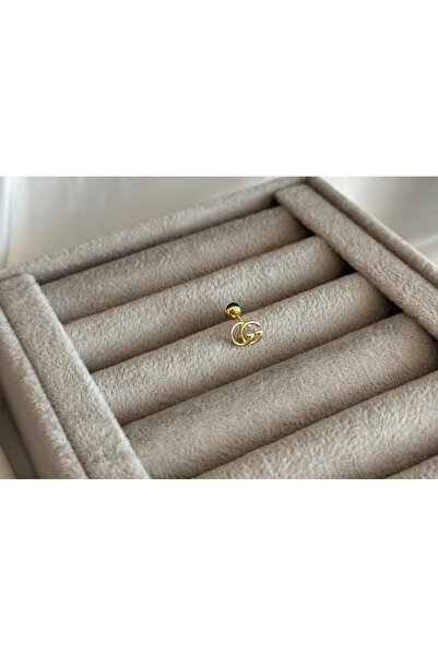 Jarse Jewelry 925 Ayar Gümüş 14 Ayar Altın Kaplama G.G Model Tragus Helix Kık...