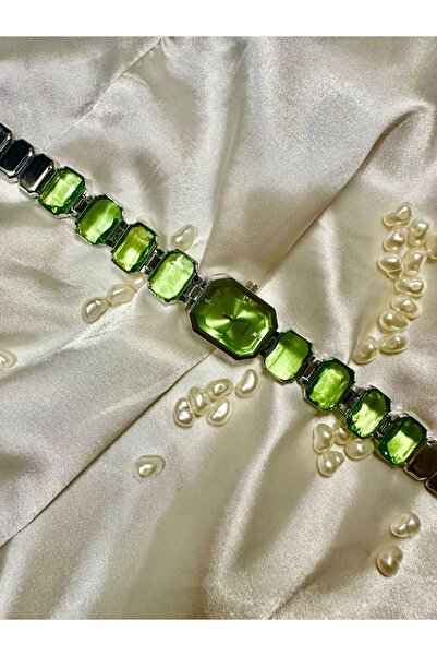 FEYSER Taş Model Serisi, İri Taş Detaylı Kadın Kol Saati, Ayarlanabilir Kordon