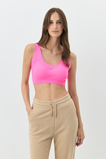 C&City Balensiz Dikişsiz Lazer Kesim Sütyen Çıkarılabilir Pedli 1016 Fuşya