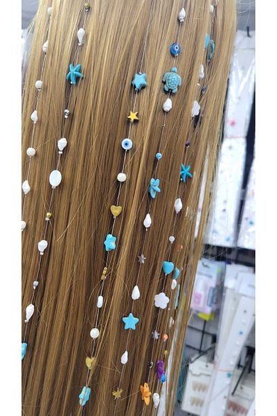 GÜLPEŞE 1 Pc Long Seashell Pearl Dangle Hair Accessory