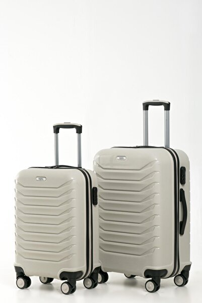 Celonia YEFA PP Polipropilen Kırılmaz Orta & Kabin Boy 2'li Valiz Seti
