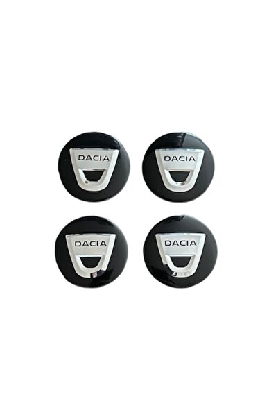 MAF Set 4 embleme stickere abtibild Dacia negre din tabla (aluminiu) autoadez...