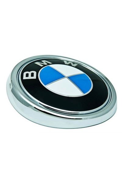 MAF BMW Complete Emblem, trunk-mounted, white/blue Chrome for X5 X6 F15 F16