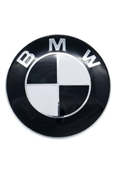 BMW Emblemă capotă/portbagaj, BMW, 82 mm alb - negru