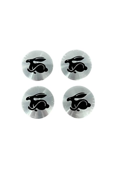 MAF Σετ 4 αυτοκόλλητα εμβλήματα Volkswagen rabbit αλουμινίου 56mm για καπάκια...