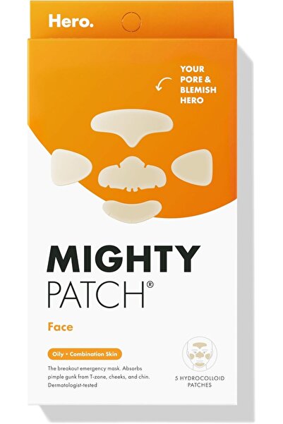 Mighty Patch قناع الوجه الهيدروكولويدي من هيرو كوزماتيكس لعلاج حب الشباب، 5 ب...