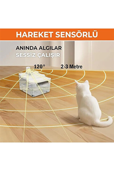 AyrStore Sensörlü Sessiz Su Sebili, Sensörlü Kedi Su Pınarı, Kedi Su Kabı, Otomatik Kedi Su Sebili, Akıllı