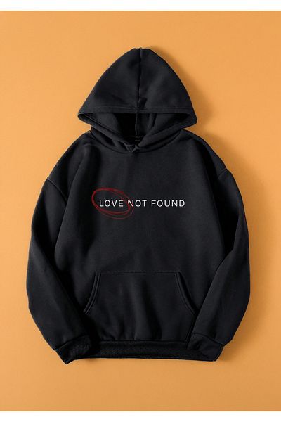 EVIus 404 Love Not Found Printed Hooded Sweatshirt