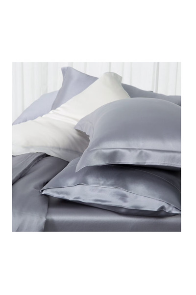 WaltStore Luxury Satin Bed Linen, Melegim® | Platinum, King Size, 4 Pieces