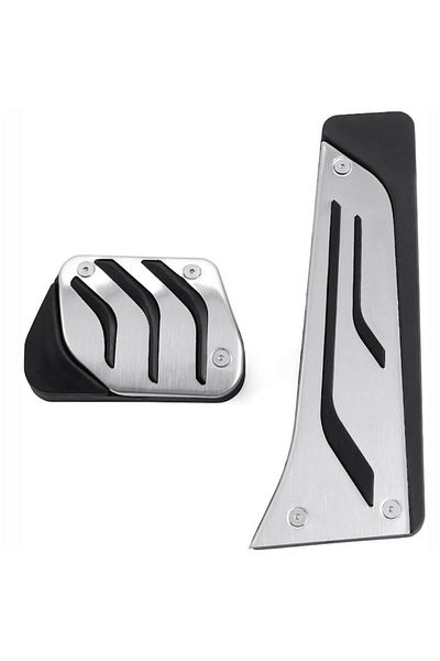 LLWL Set ornamente pedale, LLWL, inox, negru, compatibila BMW Seria 3/5/6/X3/X4/X5/X6