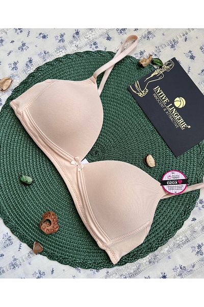 İntive Lingerie Koza 95% Cotton Underwire Thin Strap Young Girl Single Training Small Size Bra