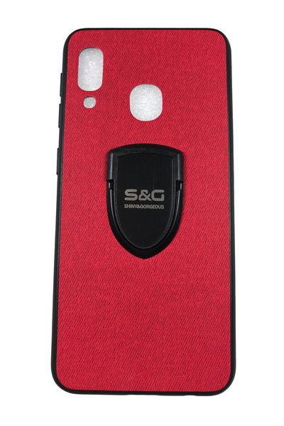 OEM Θήκη συμβατή με Samsung Galaxy A40, Θήκη από σιλικόνη, Τζιν με δαχτυλίδι,...