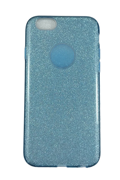 OEM Θήκη συμβατή με iPhone 6, σιλικόνη με γκλίτερ, μπλε