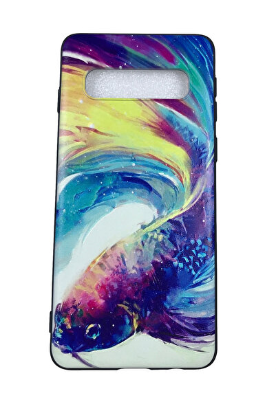 OEM Carcasă compatibilă cu Samsung Galaxy S10, silicon în relief, Pește japonez