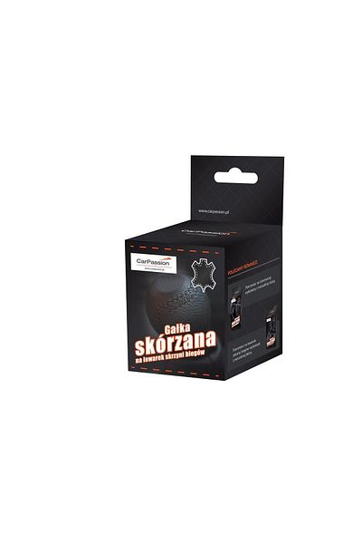 CarPassion Nucă pentru schimbător de viteze 10056CP, piele naturală, negru/roșu