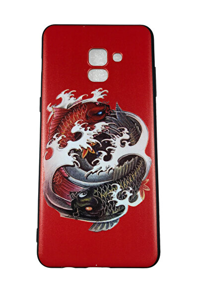 OEM Carcasă compatibilă cu Samsung Galaxy A8 Plus 2018, silicon în relief, Yin Yang