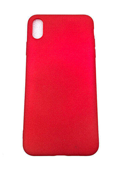 OEM Θήκη συμβατή με iPhone XS Max, Θήκη από σιλικόνη, υφή, Άμμος, Κόκκινο