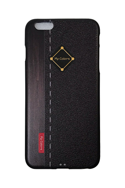 OEM Carcasă compatibilă cu iPhone 6Plus, silicon cu relief, lemn și textil