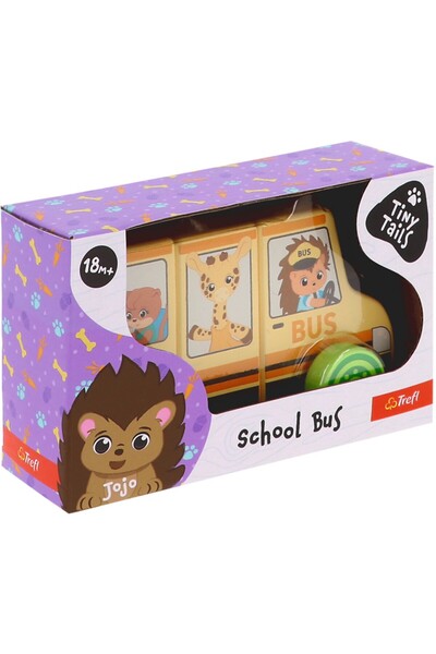Trefl Tiny Tails Jucarie De Lemn Autobuzul Scolar