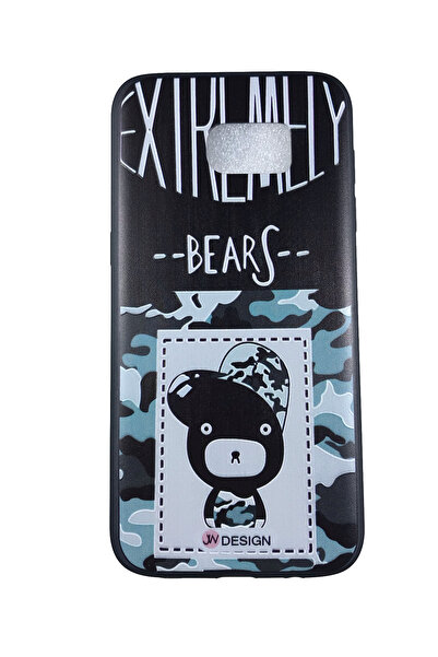 OEM Carcasă compatibilă cu Samsung S7 Edge, silicon în relief, design cu urși...