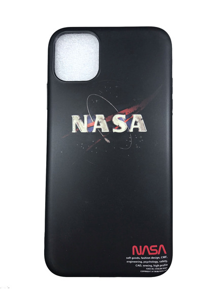OEM Carcasă pentru iPhone 11 Pro Max, Husă din silicon NASA, Neagră