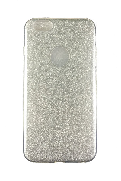 OEM Carcasă compatibilă cu iPhone 6 Plus, silicon sclipici 3 în 1, argintie