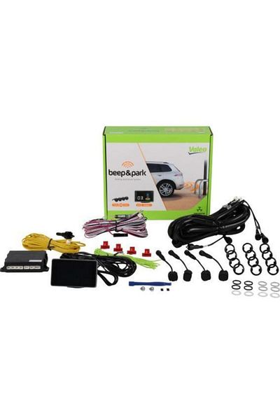 VALEO Set of 4 parking sensors with audible alarm 632201, 12V, front/rear installation, LCD screen, compass