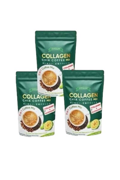 Fitgum قهوة تشاي بالكولاجين من FIT GUM، 11 في 1، عبوة من 3 قطع