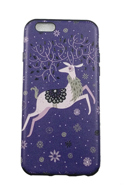 OEM Θήκη συμβατή με iPhone 6, Θήκη από ανάγλυφη σιλικόνη, Ελάφι, Μωβ