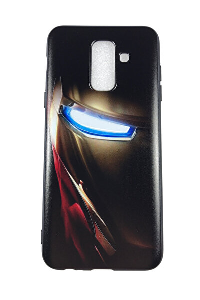 OEM Carcasă compatibilă cu Samsung Galaxy A6+ 2018, silicon cu relief, Iron Man