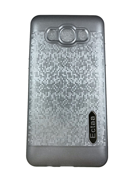 OEM Carcasă compatibilă cu Samsung Galaxy J5 2016, carcasă din silicon Mosaic, argintie