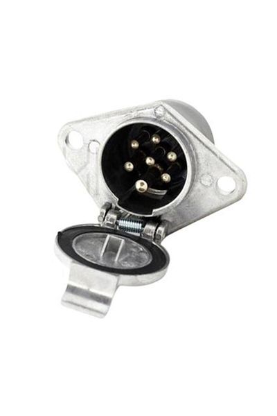 MVM 7-pin car socket EPS012, type N, 24 V, aluminum