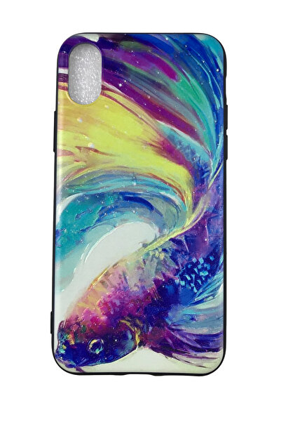 OEM Θήκη συμβατή με iPhone X/XS, Θήκη από ανάγλυφη σιλικόνη, Ιαπωνικό ψάρι