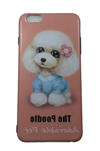 OEM Carcasă compatibilă cu iPhone 6 Plus, Husă din silicon, Animale drăguțe, Pudel, Roz