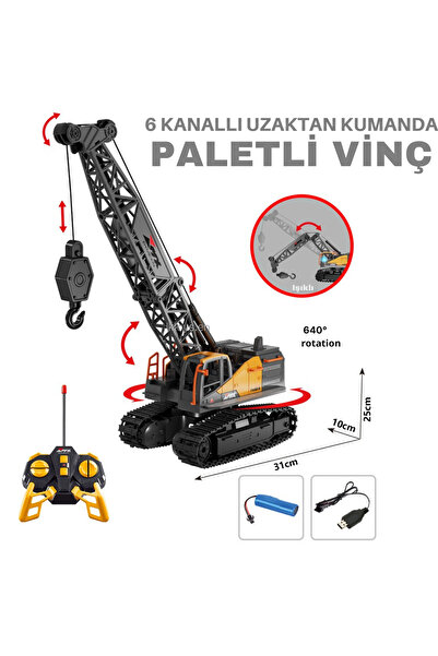 welcomein Oyuncak 40 Mhz Uzaktan Kumandalı Işıklı İş Makinası RC Ekskavatör V...