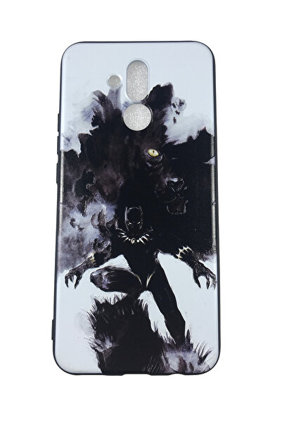 OEM Θήκη συμβατή με Huawei Mate20 Lite, Θήκη από ανάγλυφη σιλικόνη, Black Pan...