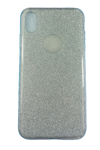 OEM Θήκη συμβατή με iPhone XS Max, σιλικόνη με γκλίτερ, ασημί