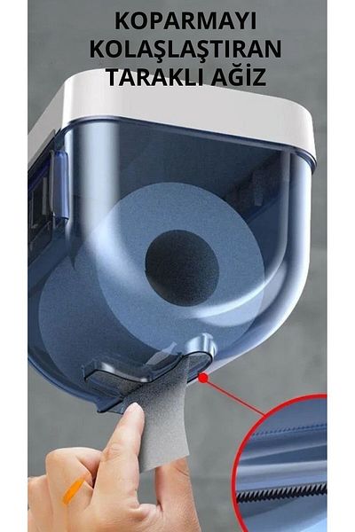bluvex Toilet Paper Holder with Lid Shelf, Waterproof, Hygienic, Adhesive Wall Mounted, Modern Design